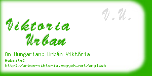 viktoria urban business card