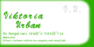 viktoria urban business card